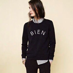 Madewell Bien Fait Black Crewneck Sweater Small